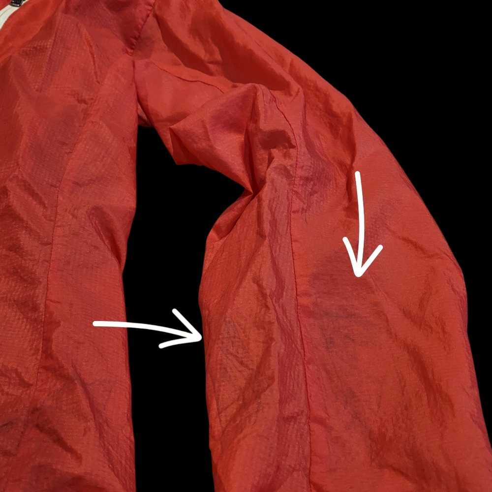 Patagonia Women's Red Full Zip Windbreaker Jacket Size XS - Staining-See Photo - Picture 14 of 15